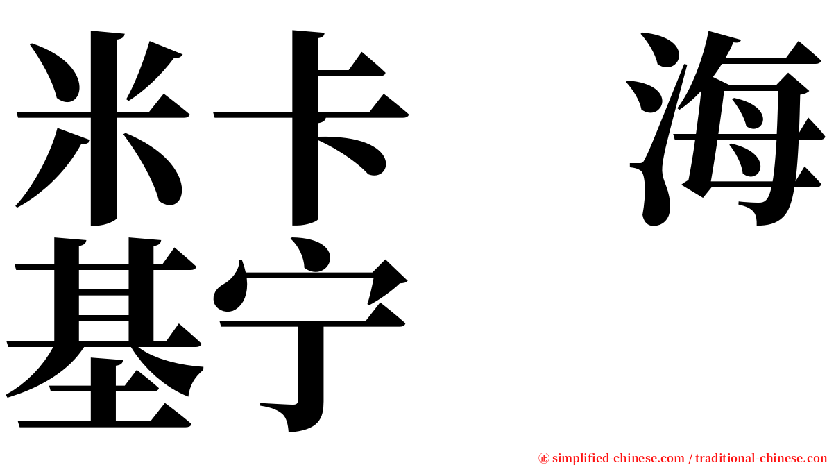 米卡　海基宁 serif font